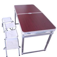 Стол для пикника Усиленный раскладной со стульями 4Life PR 120х60х55/60/70 см (3 режима высоты) Коричневый