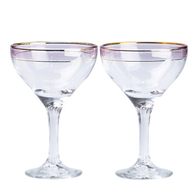 Набір келихів для коктейлів 2 штуки по 290 мл, рожеві HP546 (LG-2148787628)