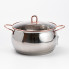 Набір каструль з нержавіючої сталі 3 штуки 6,1/2,6/3,6 л, хром HP33525W (LG-HP33525W)