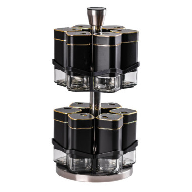 Набір для спецій карусель на підставці 12 баночок по 120 мл HP531T1026HJ (LG-HP531T1026HJ)