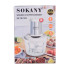 Чопер подрібнювач Sokany SKYM7034WST з чашею 2,5 літри 800 Вт (LG-1892806117)