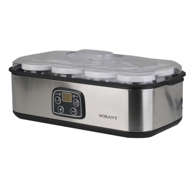 Електрична йогуртниця Sokany SK2303SS з баночками 8 шт по 180 мл (LG-SK2303SS)