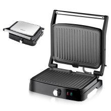 Гриль контактний Sokany 2000 Вт з антипригарним покриттям SK204SS (LG-SK204SS)