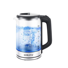 Чайник електричний Sokany SK-09013 2.5 літра прозорий (LG-SK-09013)