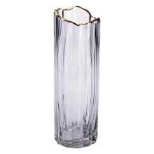 Скляна ваза для квітів, декоративна сіра, 29 см HP-1713 (LG-2350684497) Скляна ваза для квітів, декоративна сіра, 29 см HP-1713 (LG-2350684497)