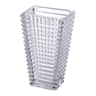 Прямокутна декоративна ваза для квітів із скла, 17 см HP-1721 (LG-2350684504)