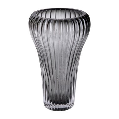 Скляна ваза, декоративна, сіра, 27,5 см HP-1730 (LG-2350684513)