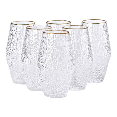Набір з 6 склянок, 600 мл, для лимонаду, води, соку та коктейлів HP-16-2 (LG-2350684516)