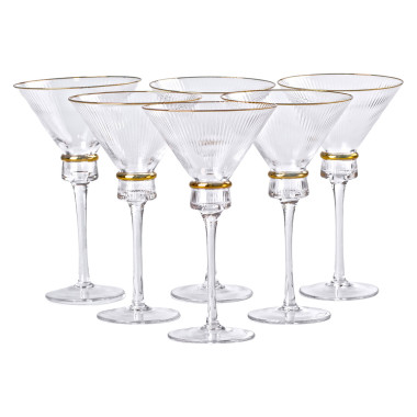 Набір із шести бокалів для мартіні об'ємом 300 мл (висока ніжка) HP-16-6 (LG-2350684520)
