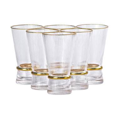 Набір з 6 склянок, 400 мл, для лимонаду, води, соку та коктейлів HP-16-9 (LG-2350684523)