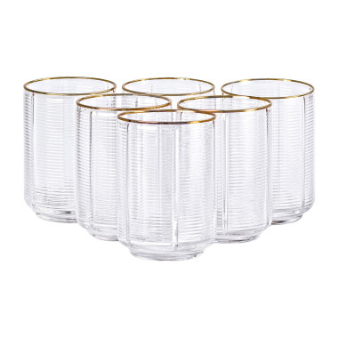 Набір з 6 склянок, 450 мл, для лимонаду, води, соку та коктейлів HP-16-11 (LG-2350684525)