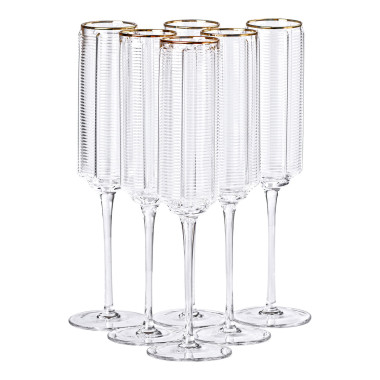 Келихи для шампанського, 300 мл, набір із 6 штук HP-16-14 (LG-2350684528)