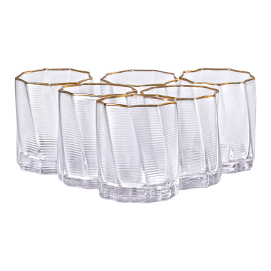 Набір із шести склянок об'ємом 300 мл для лимонаду, соку та коктейлів HP-16-16 (LG-2350684530)
