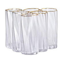 Набір склянок 6 шт по 450 мл із золотим обідком HP-16-18 (LG-2350684532) Набір склянок 6 шт по 450 мл із золотим обідком HP-16-18 (LG-2350684532)