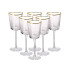 Набір з 6 келихів 350 мл, для вина із золотим обідком HP-16-22 (LG-2350684536)
