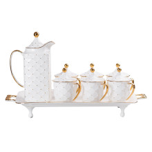 Чайний набір на 6 персон, із заварювальним чайником, білий HP-15-2 (LG-2350684542)