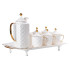 Чайний набір на 6 персон, із заварювальним чайником, білий HP-15-2 (LG-2350684542)