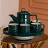 Чайний набір на 6 персон із заварювальним чайником та порцелянаовою підставкою Зелений HP-15-6 (LG-2350684546)