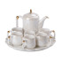 Чайний набір на 6 персон із заварювальним чайником та порцелянаовою підставкою Білий HP-15-7 (LG-2350684547)