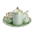 Чайний набір на 6 персон із заварювальним чайником та порцелянаовою підставкою Зелений HP-15-8 (LG-2350684548)