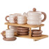 Чайний сервіз на 6 персон з 2-ярусною бамбуковою підставкою HP-15-20 (LG-2350684558)