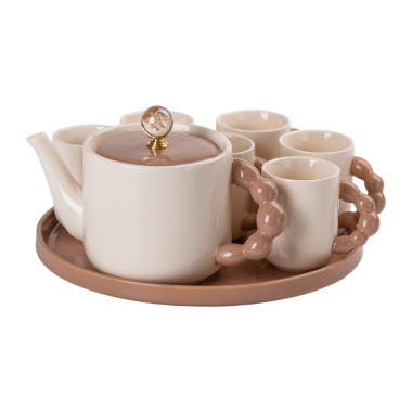 Чайний набір на 6 персон із порцелянаовою підставкою HP-15-24 (LG-2350684562)