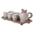 Чайний набір на 6 персон із порцелянаовою підставкою, сірий HP-15-28 (LG-2350684566)