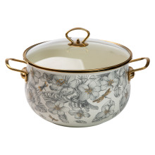 Емальована каструля об'ємом 6,5 л для газових, електричних та індукційних плит HP-2-107 (LG-2350684573) Емальована каструля об'ємом 6,5 л для газових, електричних та індукційних плит HP-2-107 (LG-2350684573)