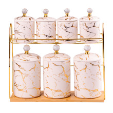 Набір для сипучих продуктів на металевій підставці 7 предметів по 300 мл і 700 мл HP-1215 (LG-2350684622) Набір для сипучих продуктів на металевій підставці 7 предметів по 300 мл і 700 мл HP-1215 (LG-2350684622)