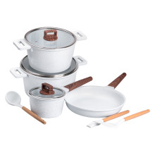 Набір посуду алюміній з товстим дном MGC з лопаткою, ополоником і щіткою білий HP-4-406W (LG-2358506269) Набір посуду алюміній з товстим дном MGC з лопаткою, ополоником і щіткою білий HP-4-406W (LG-2358506269)