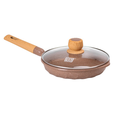 Алюмінієва сковорода 1,8 л мармурова з антипригарним покриттям Ø 24 см кавова MGC HP-4-423CO (LG-2358506306)