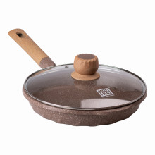 Мармурова алюмінієва сковорода з антипригарним покриттям Ø 26 см бежева MGC HP-4-424CO (LG-2358506309)