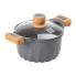 Алюмінієва каструля об'ємом 3 літри з кришкою Ø 20 см. Мармур з антипригарним покриттям MGC сірий HP-4-432G (LG-2358506337)