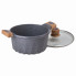 Алюмінієва каструля об'ємом 5 літрів з кришкою Ø 24 см з мармуровим антипригарним покриттям MGC сіра HP-4-433G (LG-2358506339)