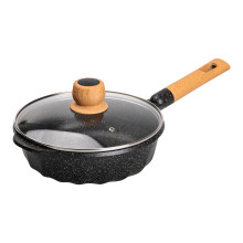 Алюмінієвий сотейник 2,7 л з мармуровим антипригарним покриттям Ø 24 см чорний HP-4-436B (LG-2358506349)