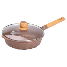 Алюмінієвий сотейник 4,3 л мармуровий з антипригарним покриттям Ø 28 см бежевий MGC HP-4-437CO (LG-2358506353)