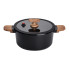 Алюмінієва каструля з керамічним покриттям антипригарним 4.7 л Ø 24 см чорний MGC HP-4-453B (LG-2358506369)