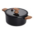 Алюмінієва каструля з керамічним покриттям антипригарним 4.7 л Ø 24 см чорний MGC HP-4-453B (LG-2358506369)