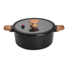 Алюмінієва каструля з керамічним покриттям антипригарним 6.9 л Ø 28 см чорний MGC HP-4-454B (LG-2358506371) Алюмінієва каструля з керамічним покриттям антипригарним 6.9 л Ø 28 см чорний MGC HP-4-454B (LG-2358506371)