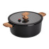 Алюмінієва каструля з керамічним покриттям антипригарним 6.9 л Ø 28 см чорний MGC HP-4-454B (LG-2358506371)