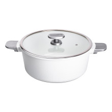 Алюмінієва каструля з керамічним покриттям антипригарним 7.7 л Ø 30 см біла MGC HP-4-455W (LG-2358506372) Алюмінієва каструля з керамічним покриттям антипригарним 7.7 л Ø 30 см біла MGC HP-4-455W (LG-2358506372)