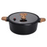 Алюмінієва каструля з керамічним покриттям антипригарним 7.7 л Ø 30 см чорна MGC HP-4-455B (LG-2358506373)