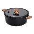 Алюмінієва каструля з керамічним покриттям антипригарним 7.7 л Ø 30 см чорна MGC HP-4-455B (LG-2358506373)