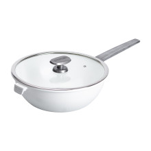 Алюмінієва сковорода 5.6 л з керамічним покриттям антипригарним Ø 30 см Біла MGC HP-4-460W (LG-2358506382)