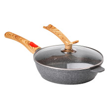 Алюмінієва глибока сковорода (2,8 л) зі скляною кришкою Ø 26 см сіра MGC HP-4-464G (LG-2358506393)