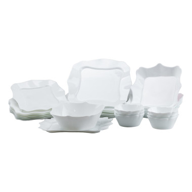 Столовий сервіз тарілок на 6 персон порцелянаовий, білий HP23406 (LG-2183918591)