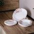 Столовий сервіз порцелянаовий на 6 персон 18 тарілок білий HP-7-714 (LG-2394098778)