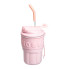 Термочашка Chiobbe з трубочкою та ремінцем 450 мл рожева HP-14-18P (LG-2394098859)