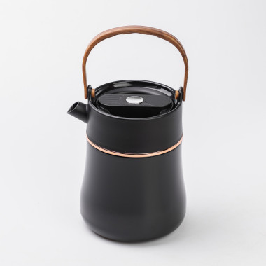 Чайник термос із датчиком температури та вакуумною ізоляцією 700 мл чорний (LG-2394098875)