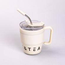 Термочашка Coffee & Tea з трубочкою бежева (LG-2394098876) Термочашка Coffee & Tea з трубочкою бежева (LG-2394098876)
